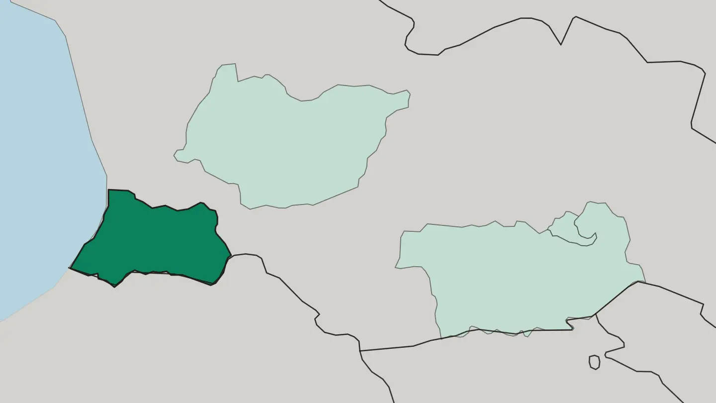 Map of Adjara in Georgia