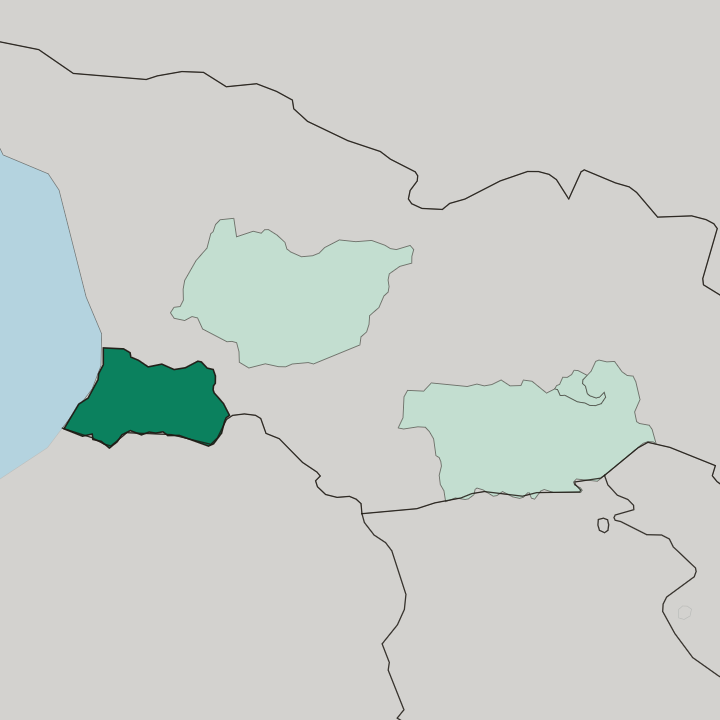Map showing Adjara — In Georgia