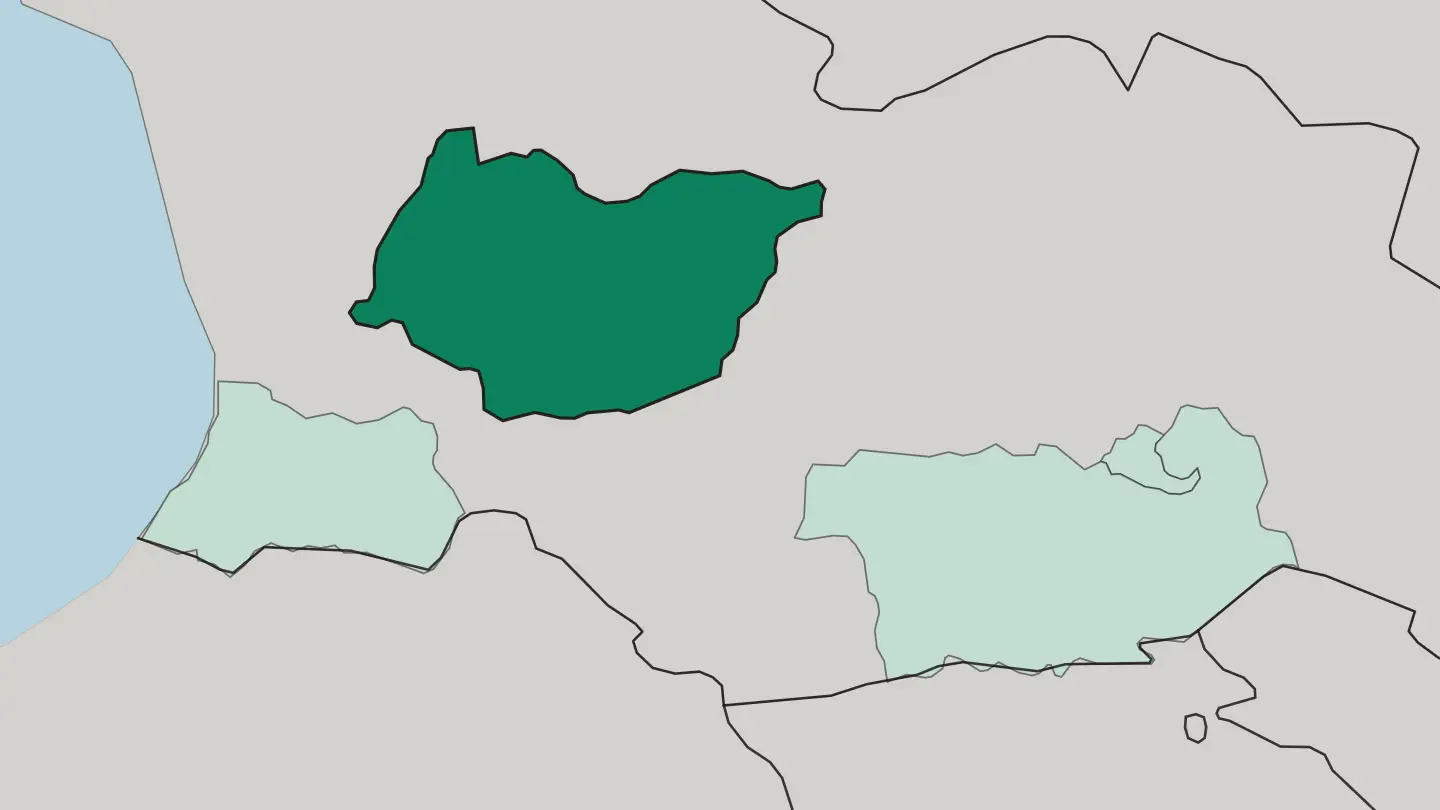 Map of Imereti in Georgia