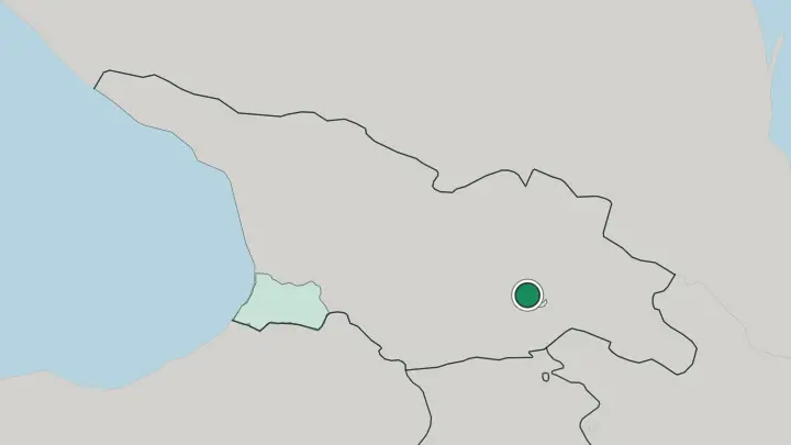 Map of Tbilisi in Georgia