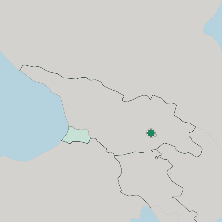 Map showing Tbilisi — In Georgia