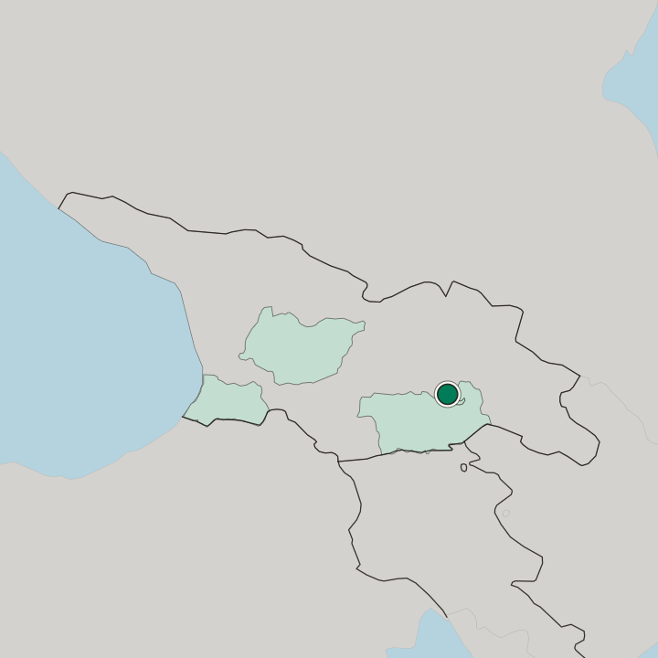 Map showing Tbilisi — In Georgia