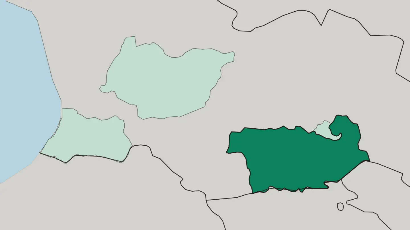 Map of Kvemo Kartli in Georgia