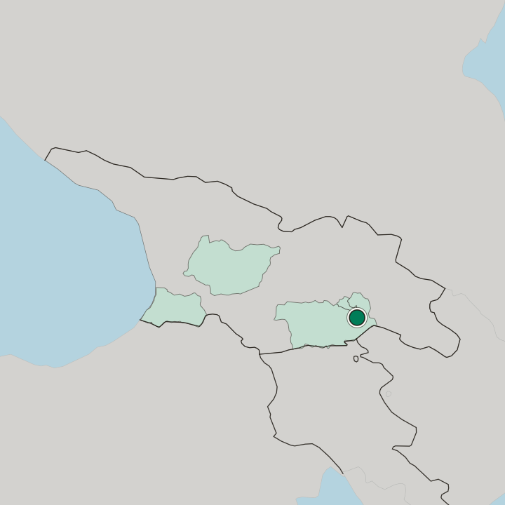 Map showing Rustavi — In Georgia