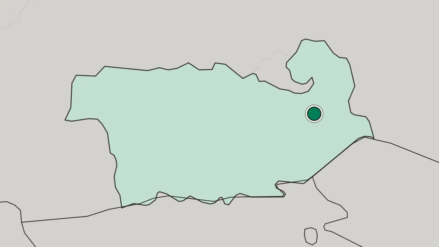 Map of Rustavi in Georgia