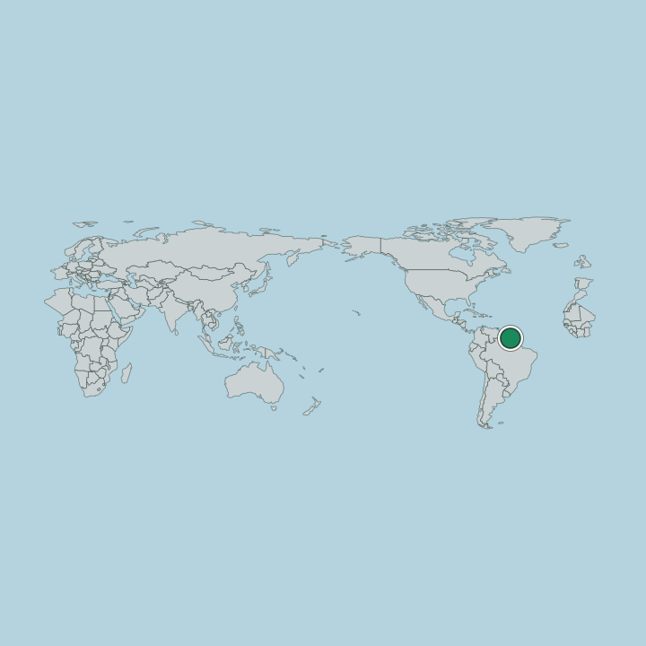 Map showing French Guiana — Worldwide