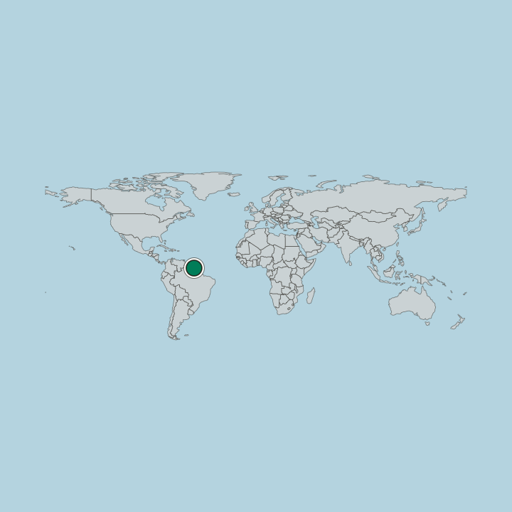 Map showing French Guiana — Worldwide