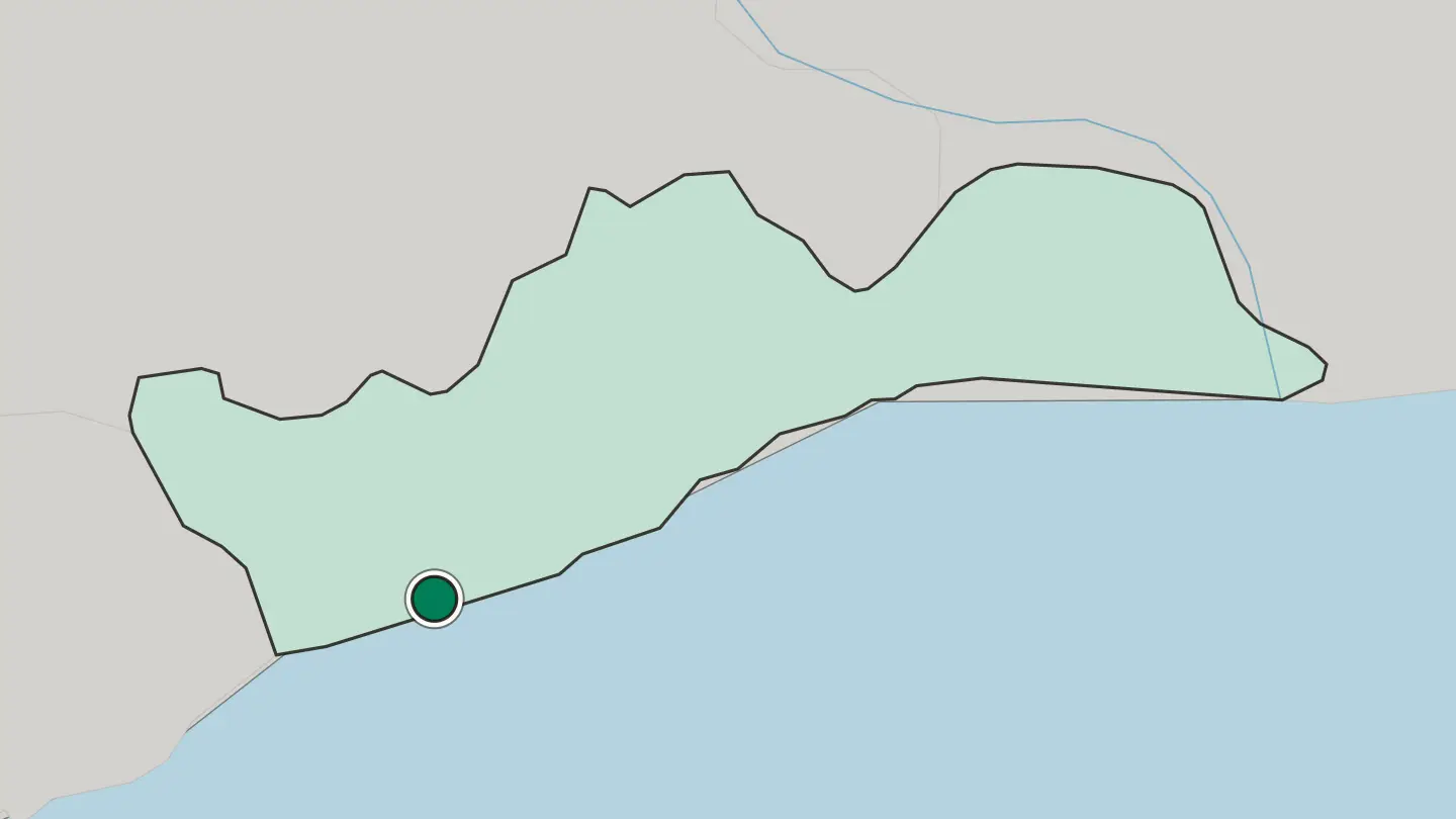 Map of Accra in Ghana
