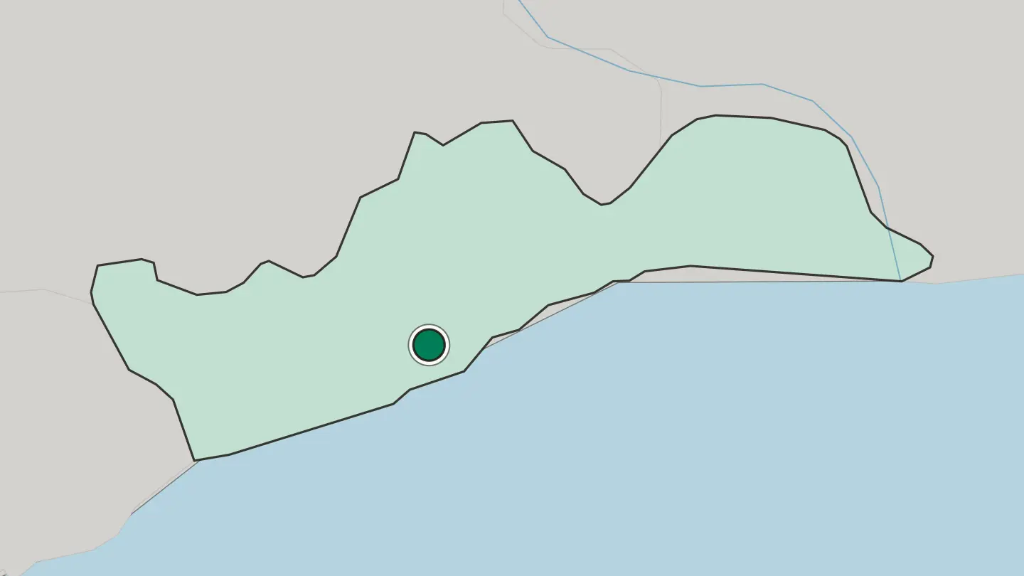 Map of Tema in Ghana
