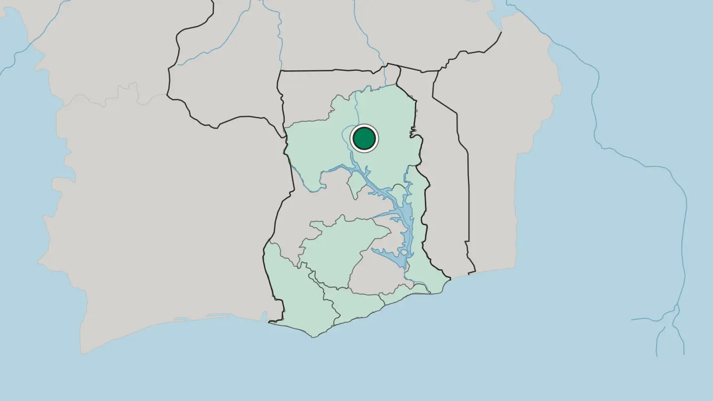 Map of Tamale in Ghana