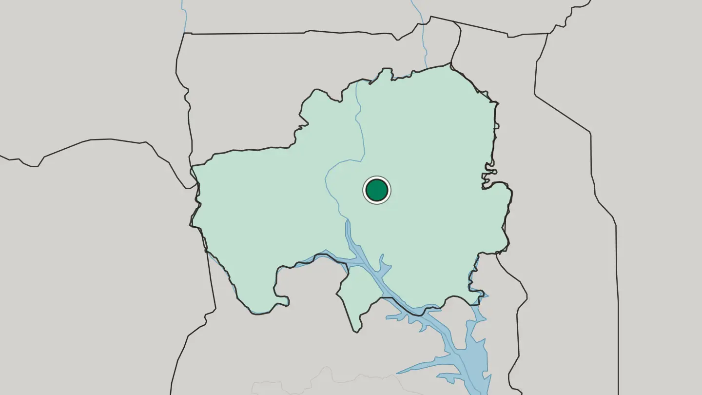 Map of Tamale in Ghana