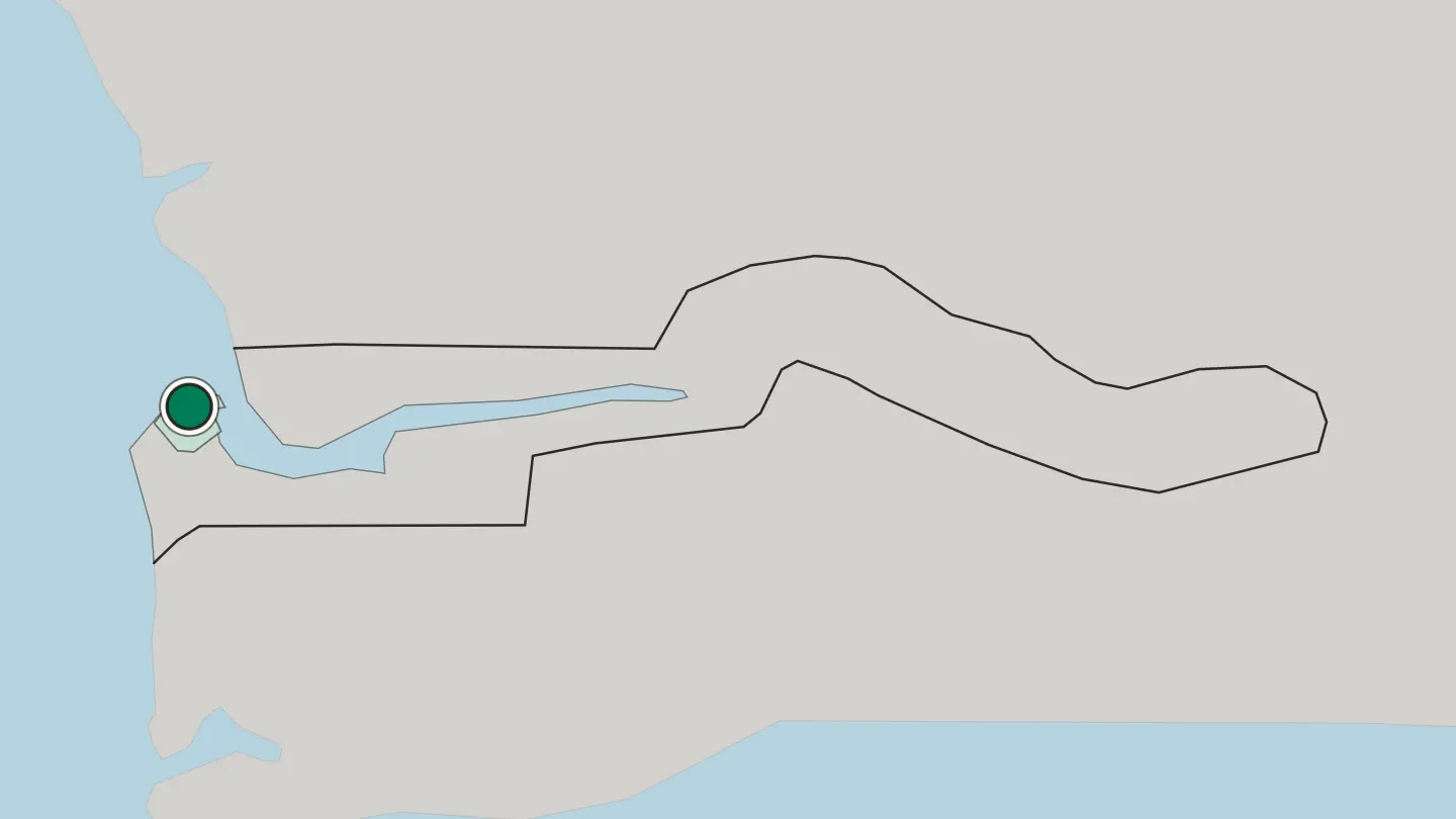 Map of Serekunda in The Gambia