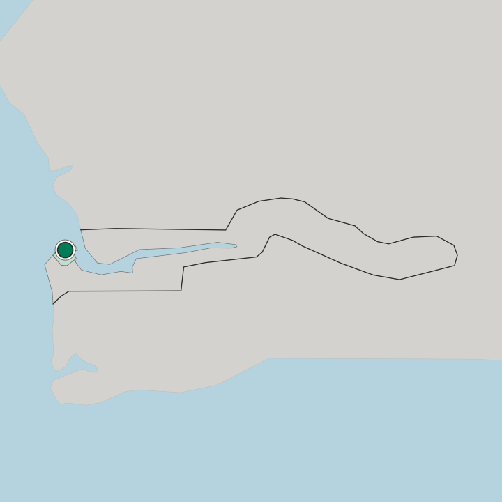 Map showing Serekunda — In The Gambia