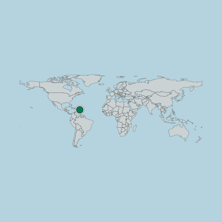 Map showing Guadeloupe — Worldwide