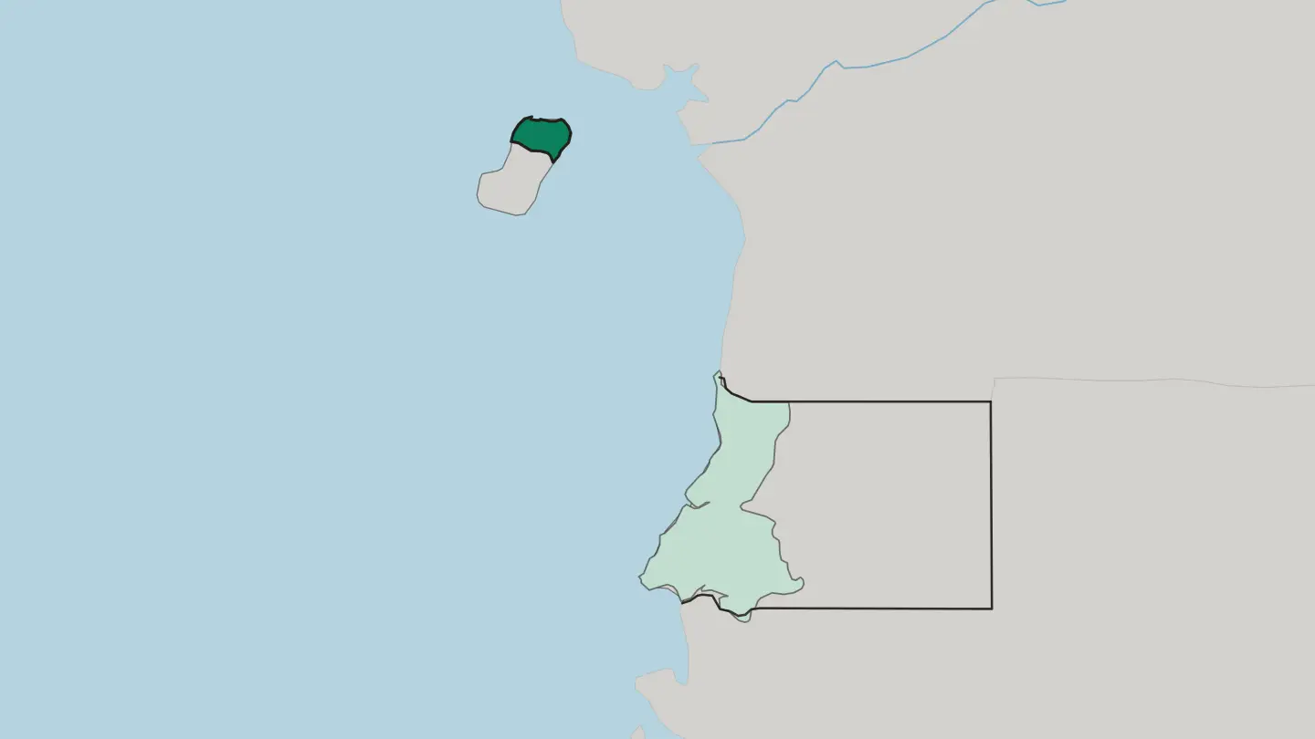 Map of Provincia de Bioko Norte in Equatorial Guinea