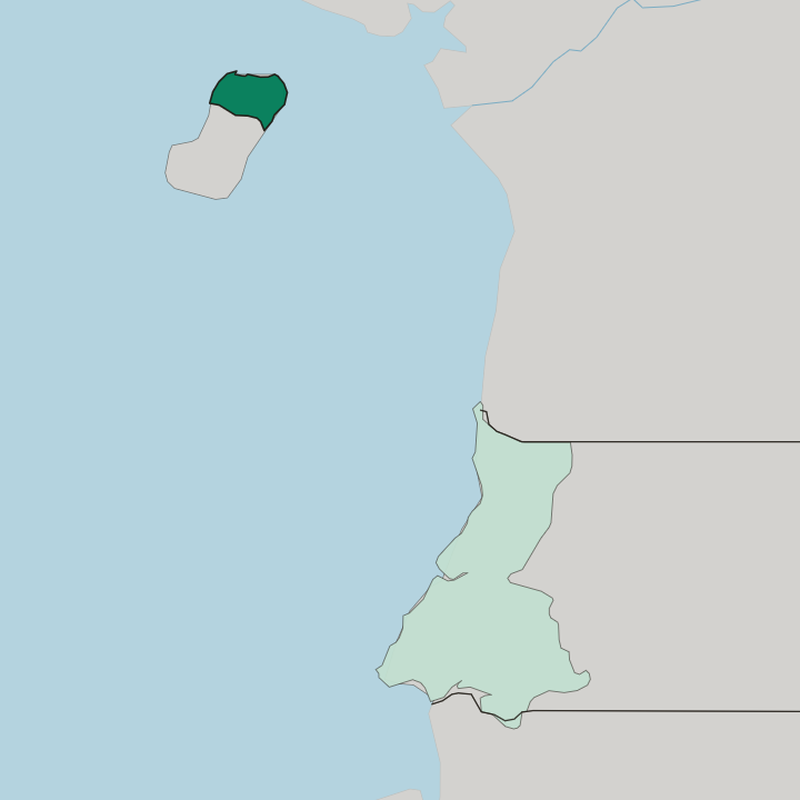 Map showing Provincia de Bioko Norte — In Equatorial Guinea