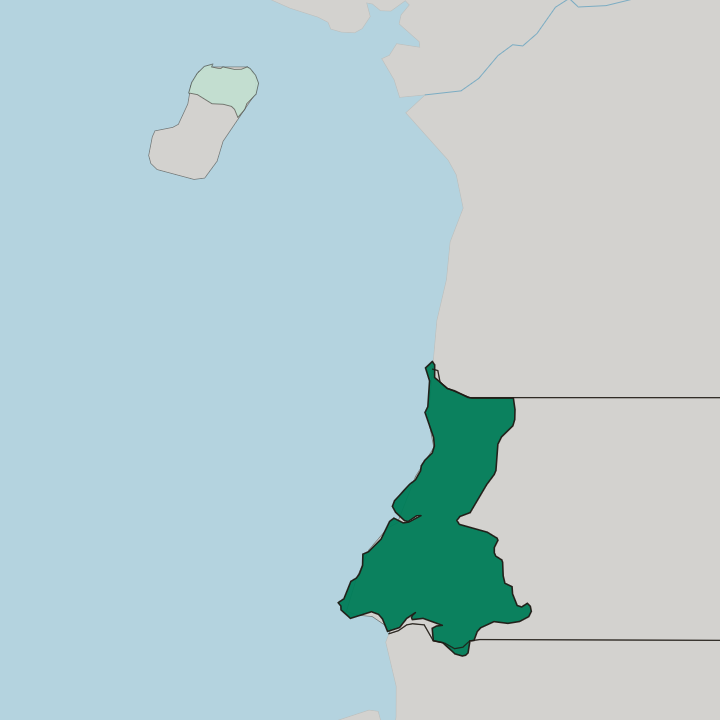 Map showing Provincia de Litoral — In Equatorial Guinea