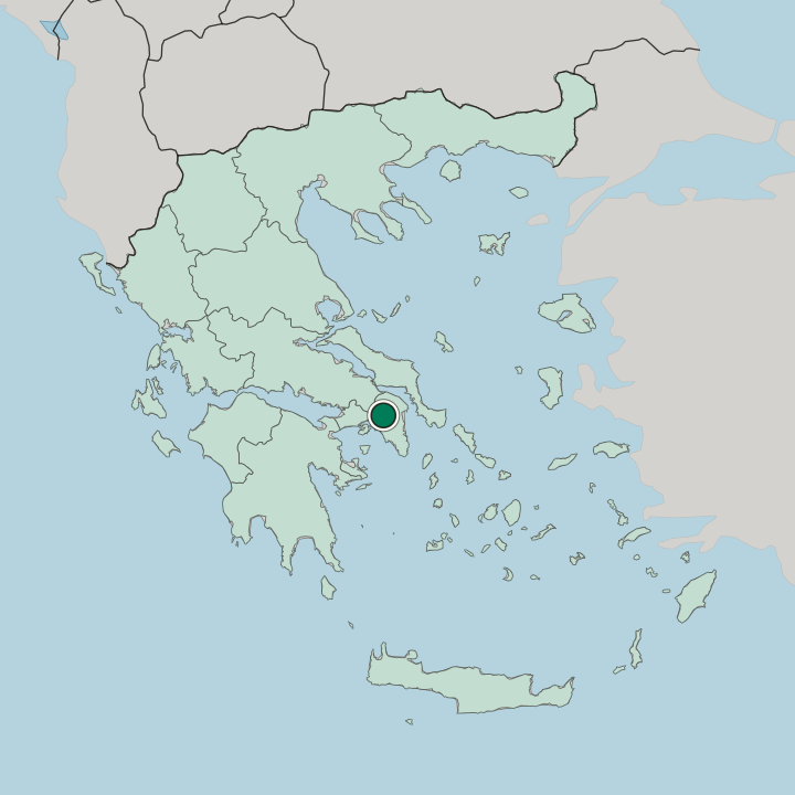 Map showing Acharnés — In Greece