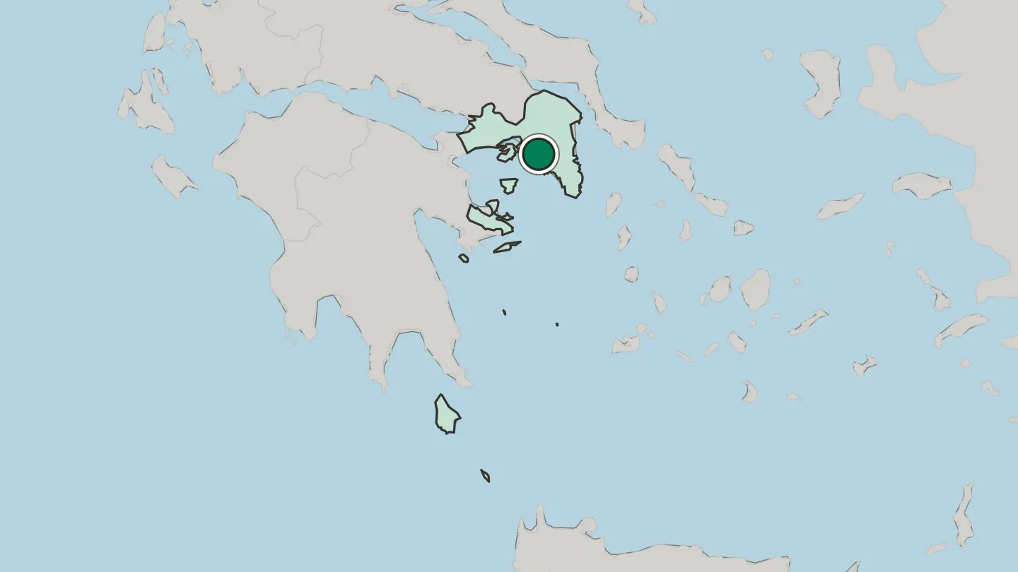 Map of Agios Dimitrios in Greece