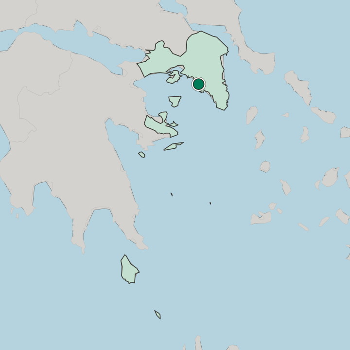 Map showing Glyfáda — In Attica