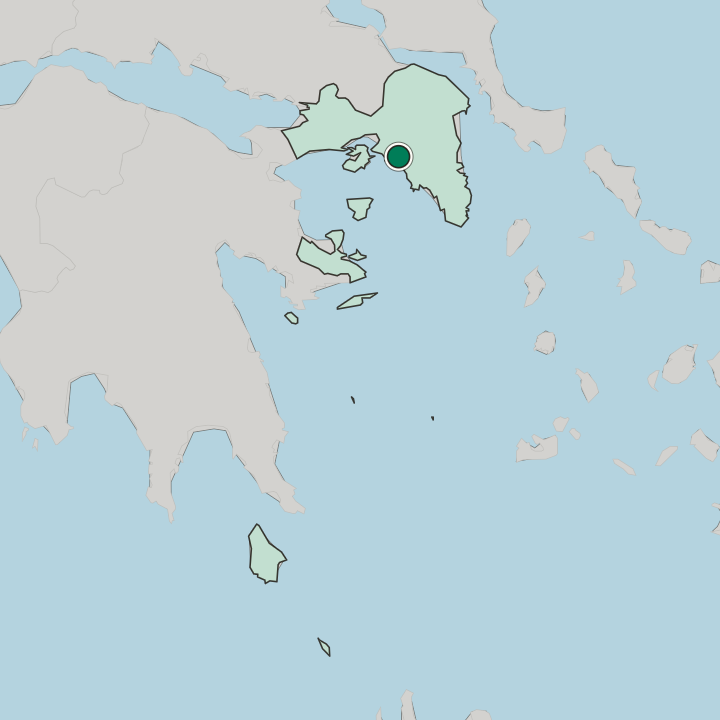 Map showing Kallithéa — In Attica