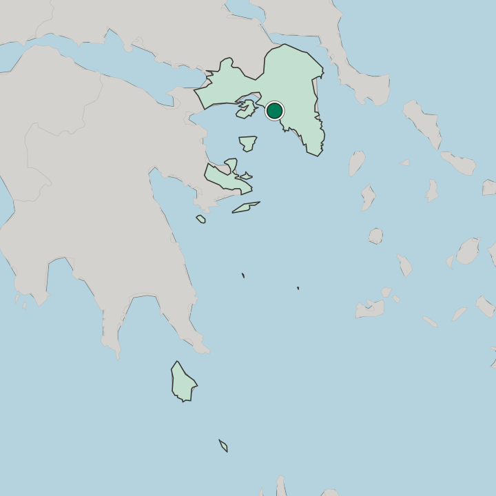 Map showing Palaió Fáliro — In Attica