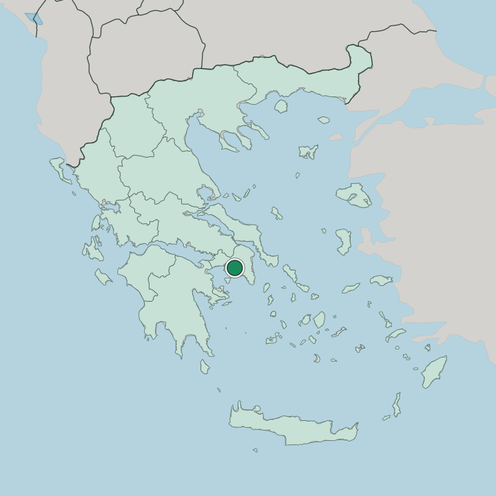 Map showing Piraeus — In Greece