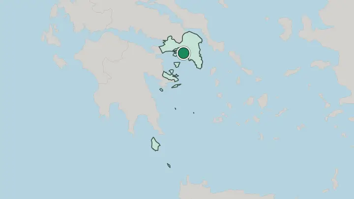 Map of Piraeus in Greece