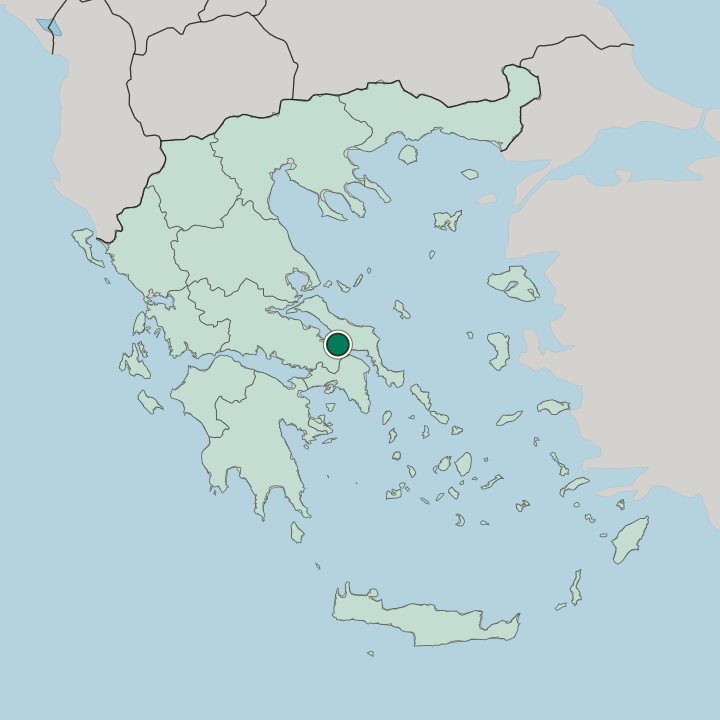 Map showing Chalkída — In Greece