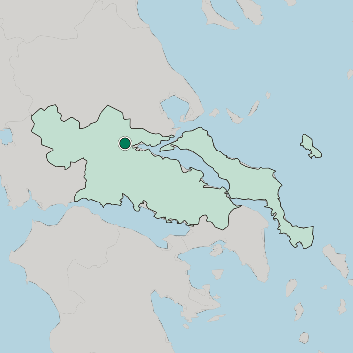 Map showing Lamía — In Central Greece