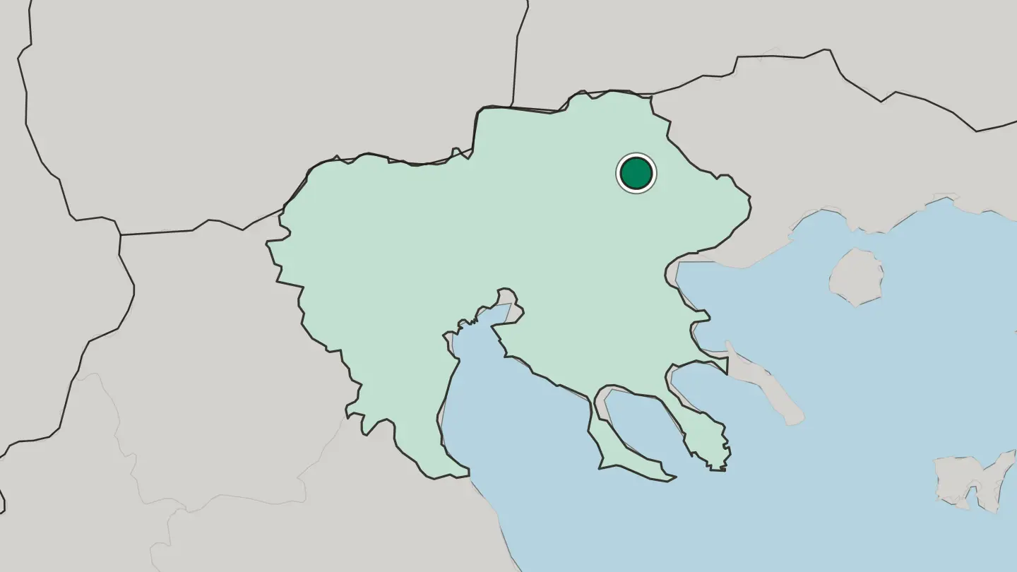 Map of Sérres in Greece