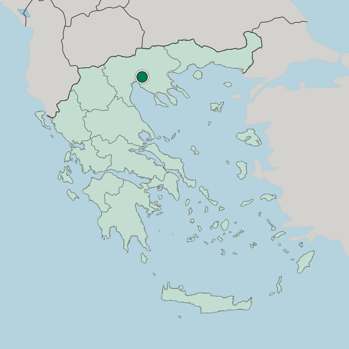 Map showing Upper Town — In Greece