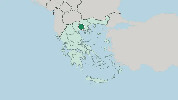 Map of Thessaloníki in Greece