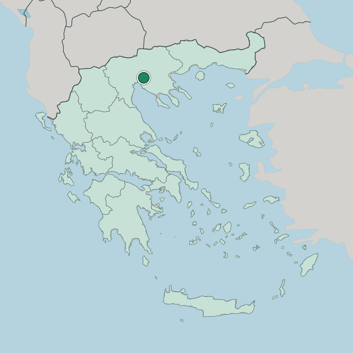 Map showing Thessaloníki — In Greece