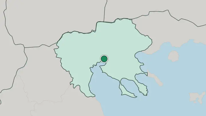 Map of Thessaloníki in Greece