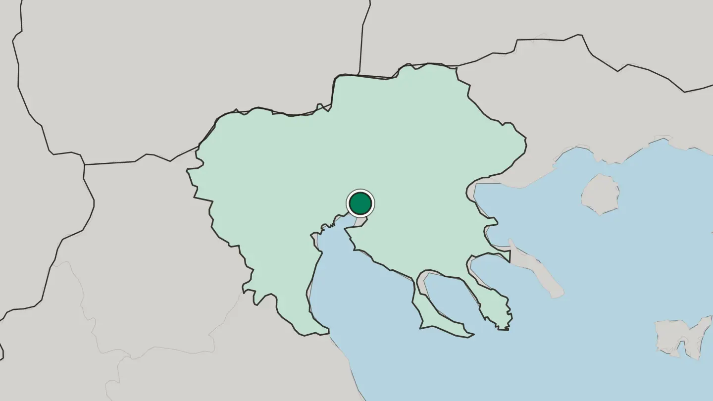 Map of Thessaloníki in Greece