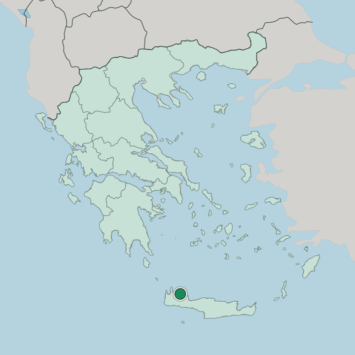 Map showing Chaniá — In Greece