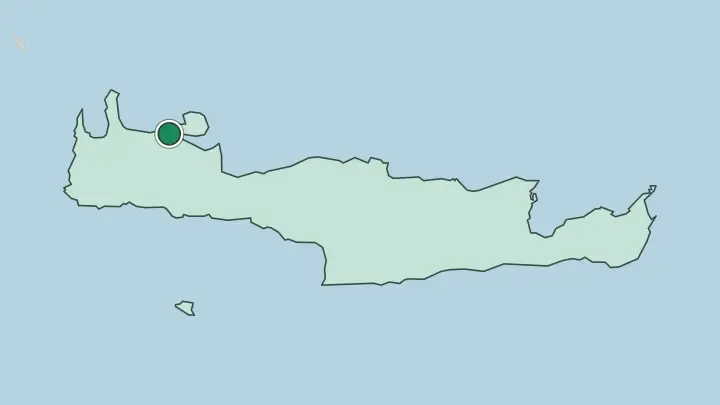 Map of Chaniá in Greece