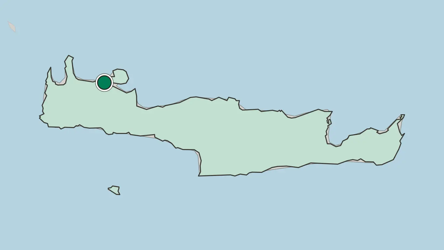 Map of Chaniá in Greece