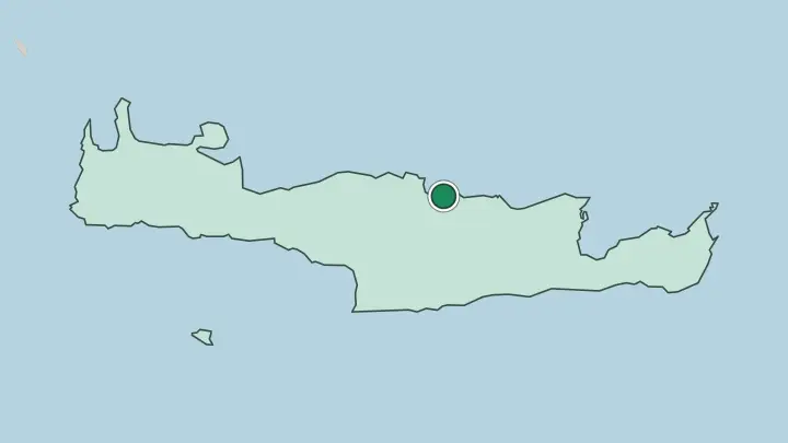Map of Irákleion in Greece