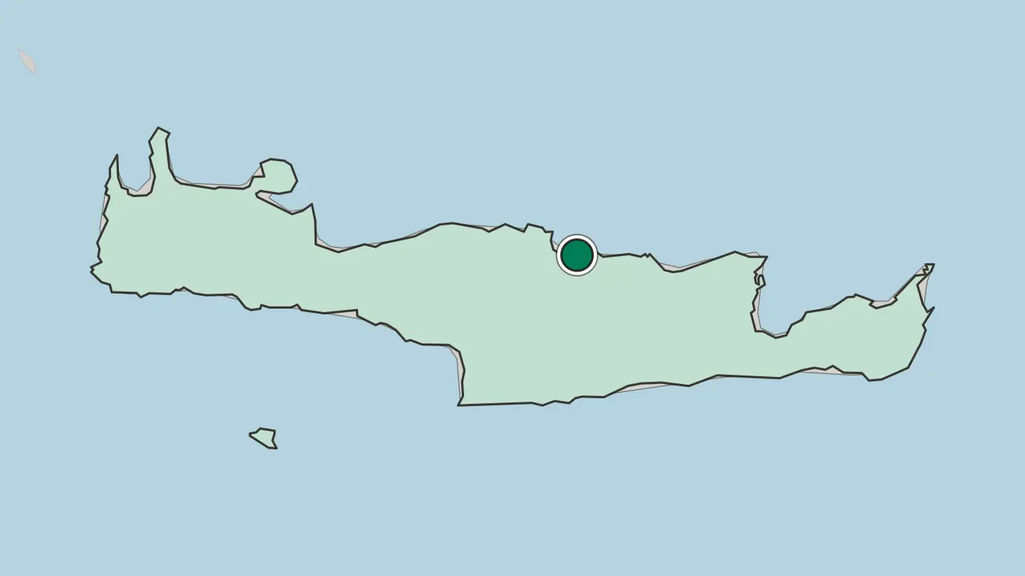 Map of Irákleion in Greece