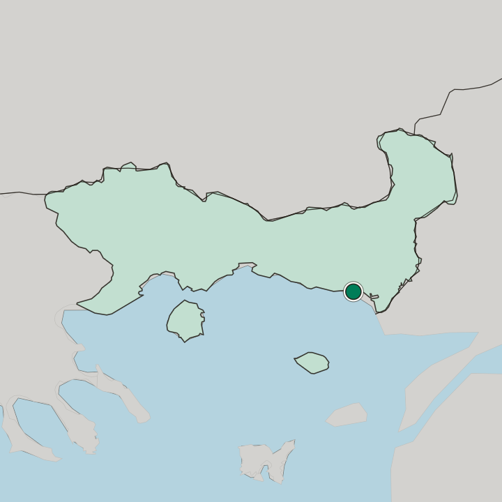 Map showing Alexandroupoli — In Eastern Macedonia and Thrace