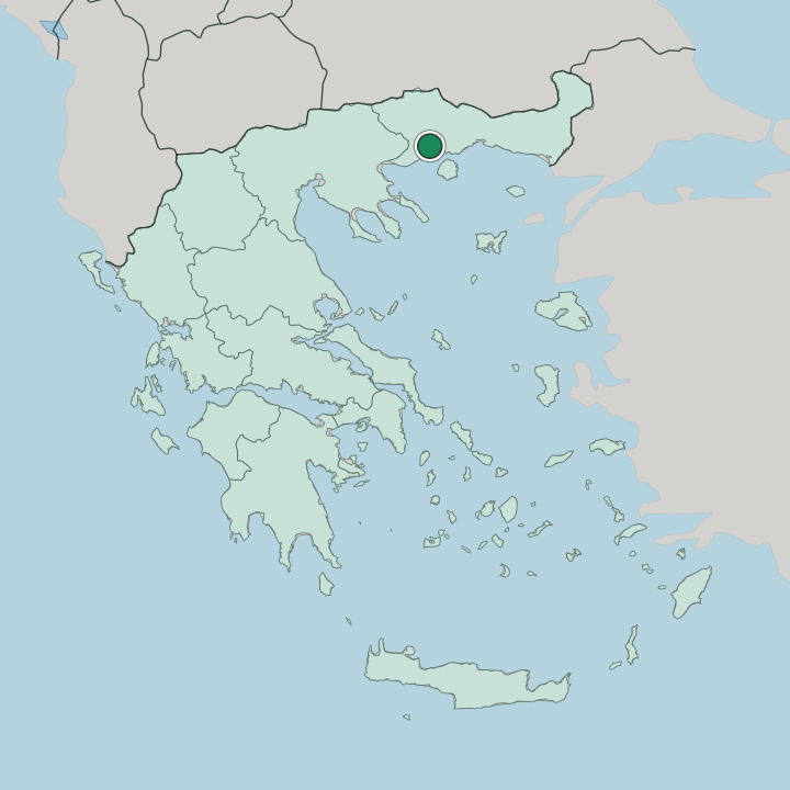 Map showing Kavála — In Greece