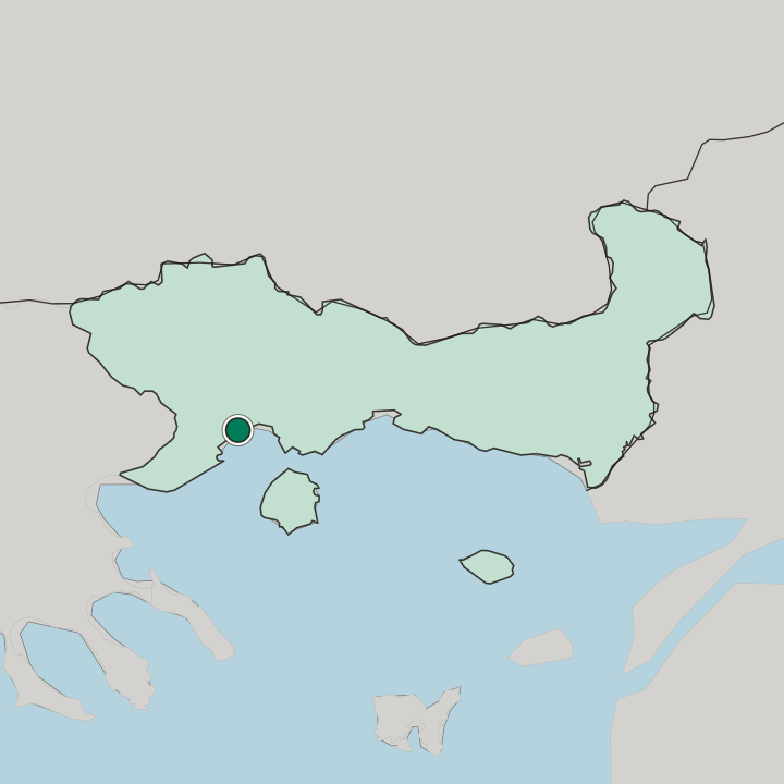 Map showing Kavála — In Eastern Macedonia and Thrace