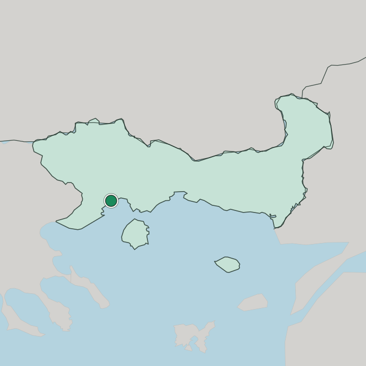 Map showing Kavála — In Eastern Macedonia and Thrace