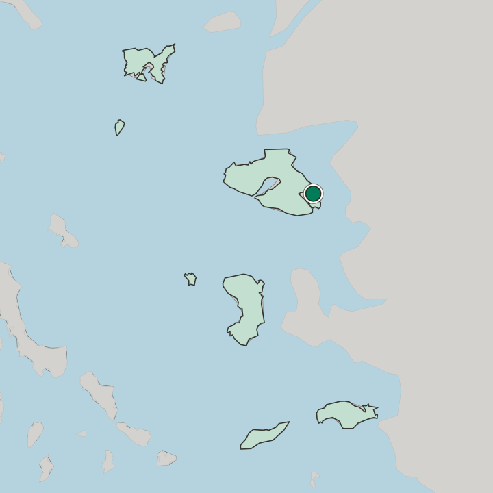 Map showing Mytilene — In North Aegean