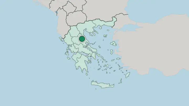 Map of Lárisa in Greece