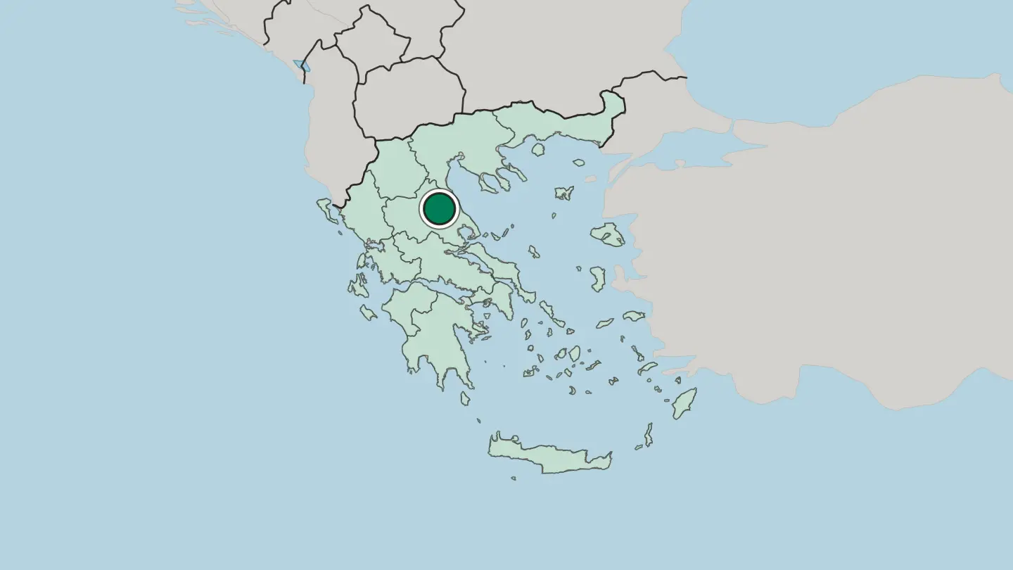 Map of Lárisa in Greece