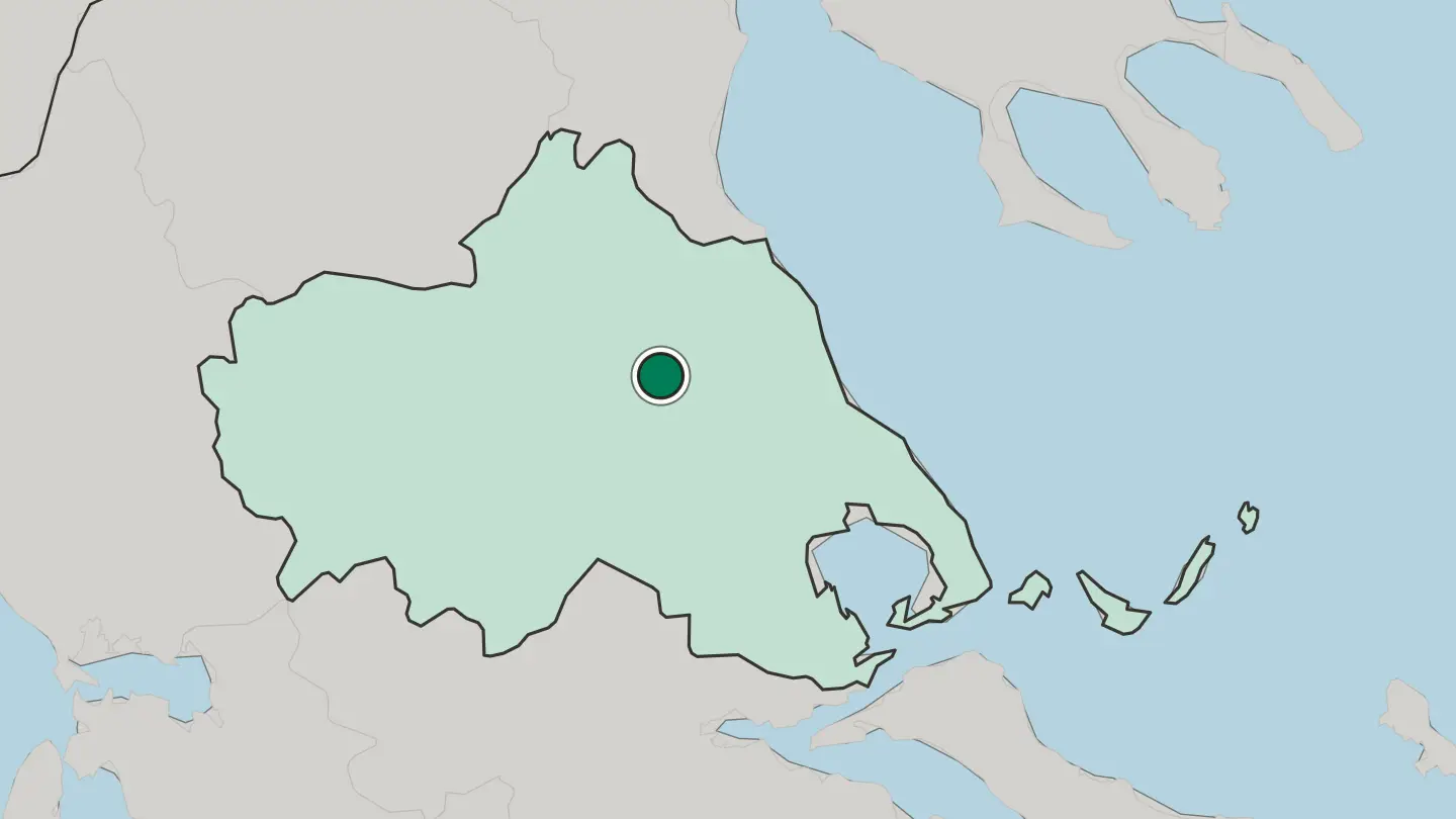 Map of Lárisa in Greece