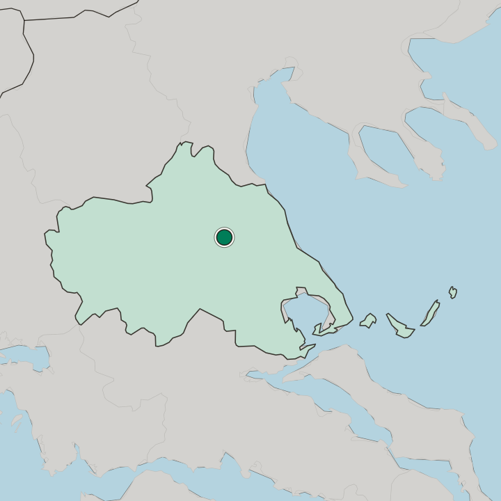 Map showing Lárisa — In Thessaly